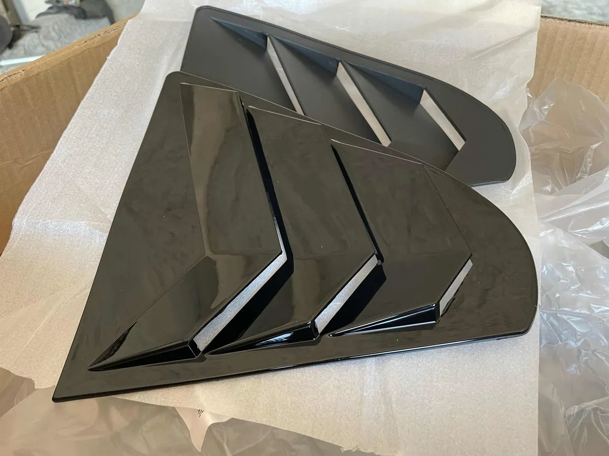 Louvers Persianas Ventana Para Lancer 2008-2016 Negro Piano
