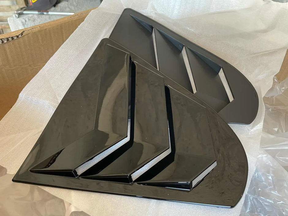 Louvers Persianas Ventana Para Lancer 2008-2016 Negro Piano