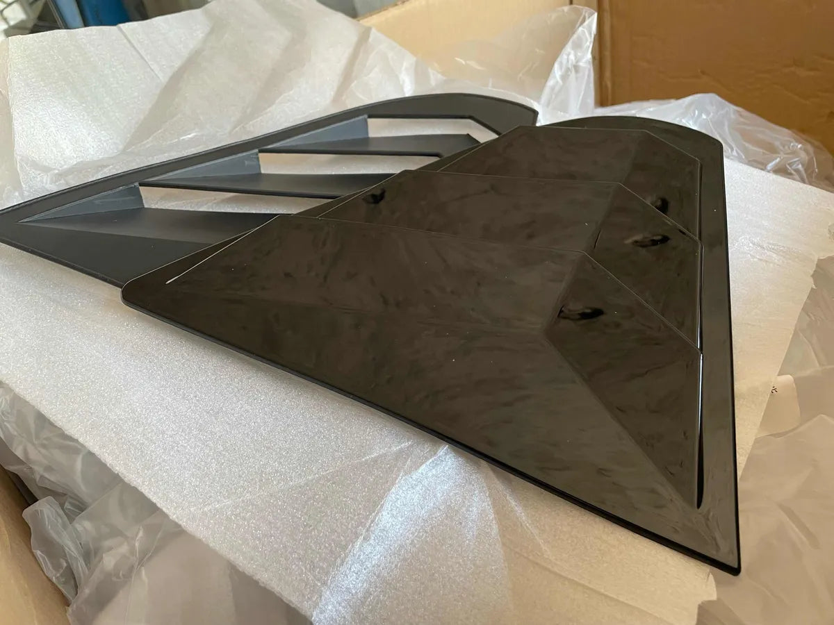 Louvers Persianas Ventana Para Lancer 2008-2016 Negro Piano