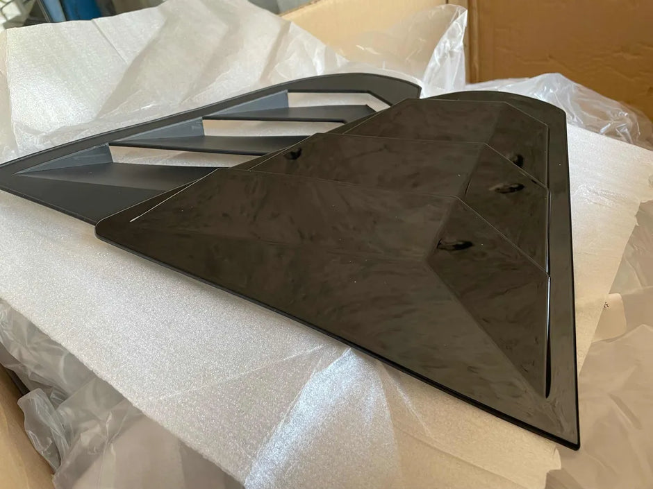 Louvers Persianas Ventana Para Lancer 2008-2016 Negro Piano